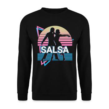 Salsa Dancing Salsa Dancer Retro Cadeau - Sweat-shirt Unisexe - noir - Devant - Alina (178cm) & Michal (187cm)