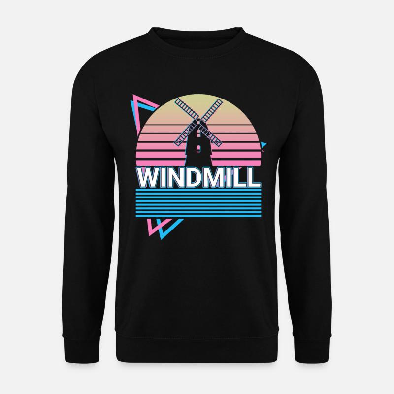 Windmill Retro Cadeau - Sweat-shirt Unisexe - noir