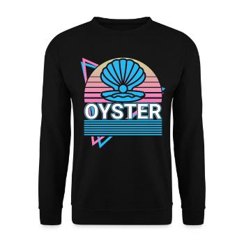 Oyster Pearl Bowl Retro Gift - Unisex Sweatshirt - black - Front - Alina (178cm) & Michal (187cm)