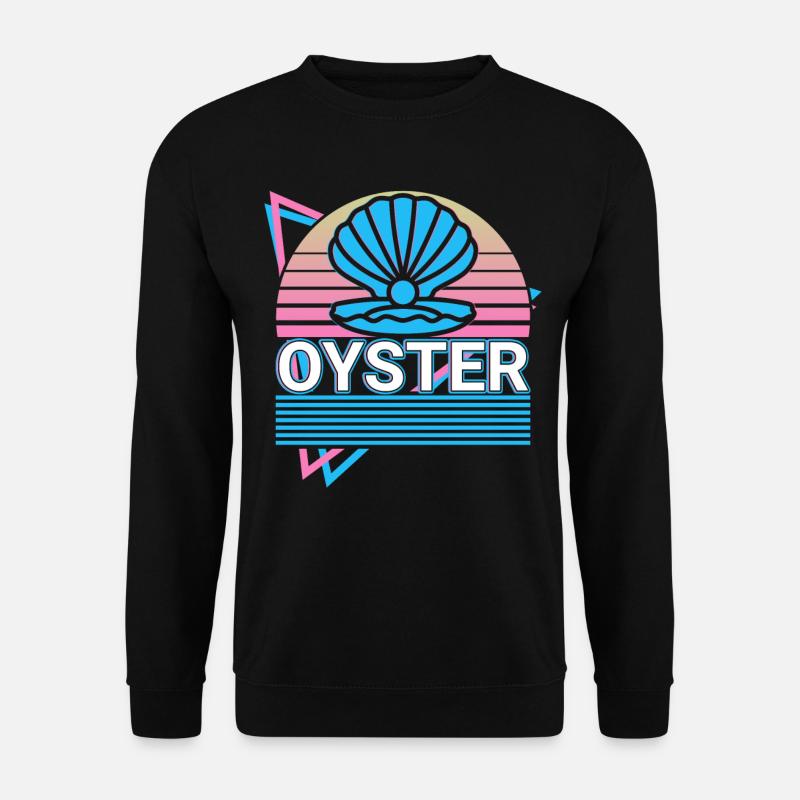 Austernperlenschale Retro Geschenk - Unisex Pullover - Schwarz