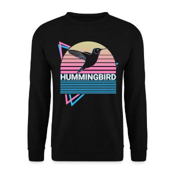 Cadeau rétro Colibri - Sweat-shirt Unisexe - noir - Devant - Alina (178cm) & Michal (187cm)