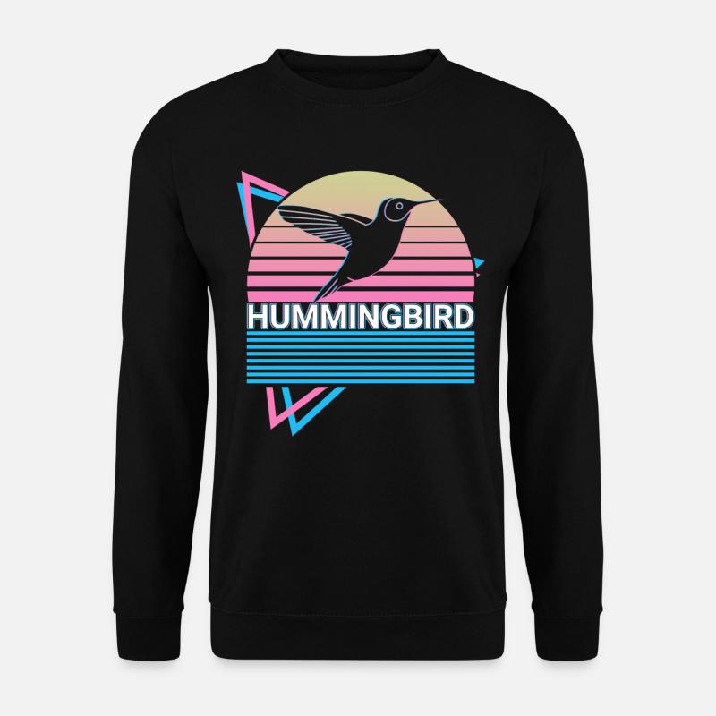 Hummingbird Retro Gift - Unisex Sweatshirt - black