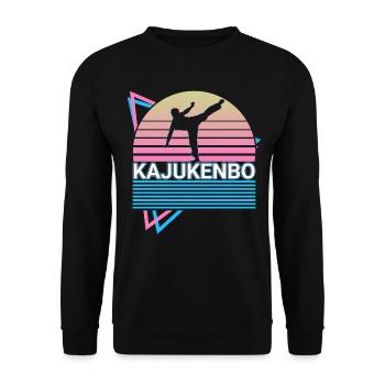 Kajukenbo Hawaiianische Kampfkunst Retro Geschenk - Unisex Pullover - Schwarz - Vorne - Alina (178cm) & Michal (187cm)