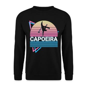 Capoeira Arts Martiaux Brésiliens Rétro Cadeau - Sweat-shirt Unisexe - noir - Devant - Alina (178cm) & Michal (187cm)