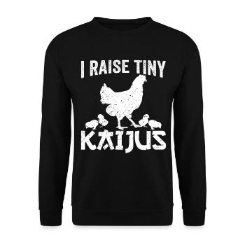 Drôle de kaiju poulet japonais Monster Cadeau - Sweat-shirt Unisexe - noir - Devant - Alina (178cm) & Michal (187cm)