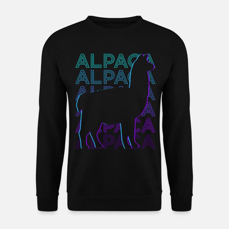 Alpaca Retro Gift - Unisex Sweatshirt - black