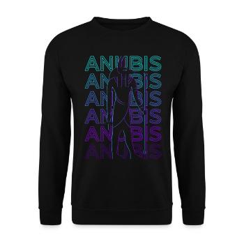 Anubis Dieu égyptien Egypte ancienne Retro Gesche - Sweat-shirt Unisexe - noir - Devant - Alina (178cm) & Michal (187cm)