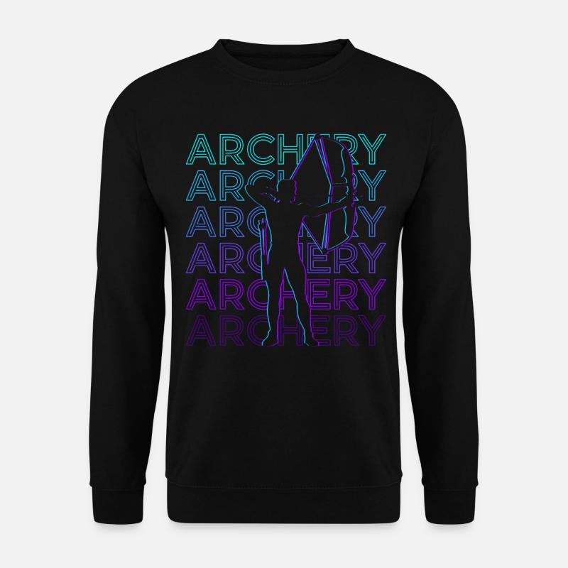 Bogenschießen Bogenschütze Retro Geschenk - Unisex Pullover - Schwarz
