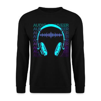 Ingénieur du son Ingénieur du son Retro Gift - Sweat-shirt Unisexe - noir - Devant - Alina (178cm) & Michal (187cm)