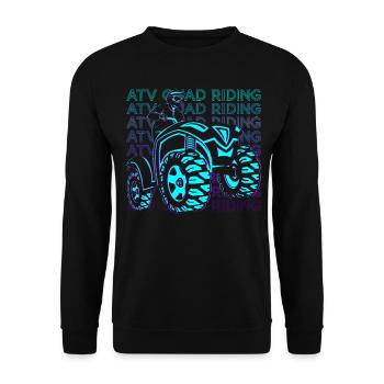 Atv Quad Riding Atv Quad Bike Retro Gift - Sweat-shirt Unisexe - noir - Devant - Alina (178cm) & Michal (187cm)