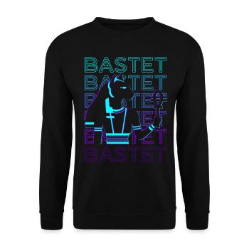 Bastet Déesse égyptienne Chat égyptien Ancient Aeg - Sweat-shirt Unisexe - noir - Devant - Alina (178cm) & Michal (187cm)