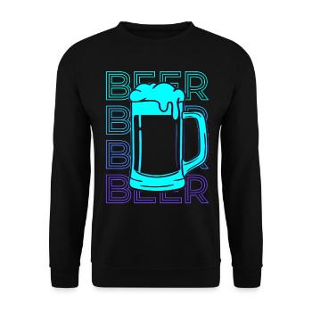 Beer Retro Gift - Unisex Sweatshirt - black - Front - Alina (178cm) & Michal (187cm)