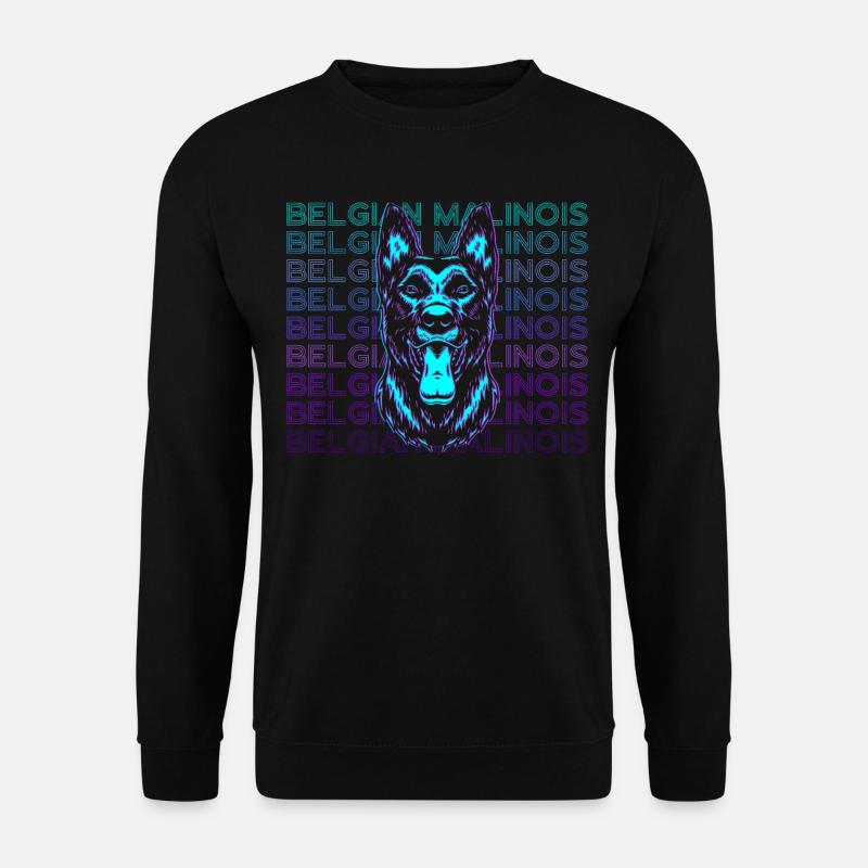 Belgischer Malinois Retro Geschenk - Unisex Pullover - Schwarz