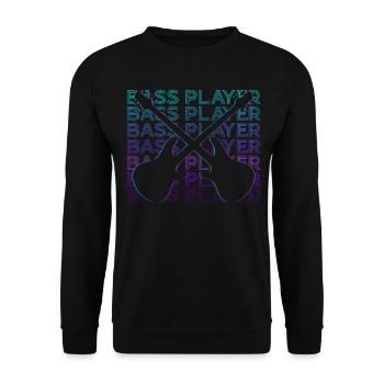BassIste Rétro Cadeau - Sweat-shirt Unisexe - noir - Devant - Alina (178cm) & Michal (187cm)