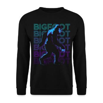 Bigfoot Sasquatch Cadeau Rétro - Sweat-shirt Unisexe - noir - Devant - Alina (178cm) & Michal (187cm)