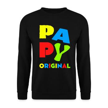 PAPY ORIGINAL COULEURS VIVES - Sweat-shirt Unisexe - noir - Devant - Alina (178cm) & Michal (187cm)