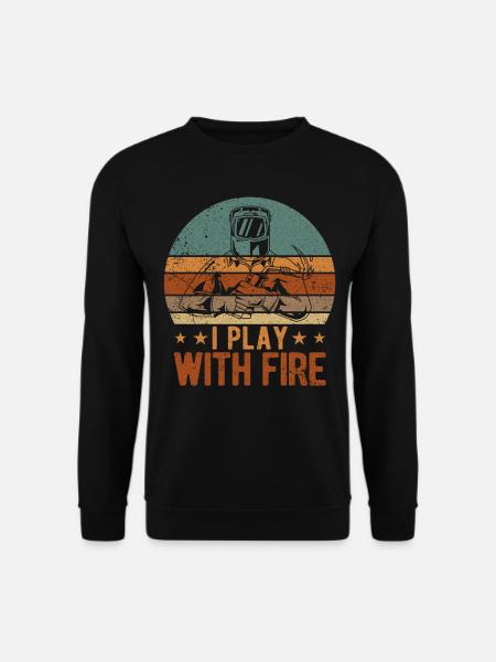 Funny Welder Welding Retro Gift - Unisex Sweatshirt - black
