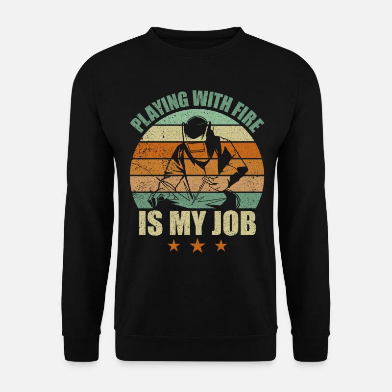 Funny Welder Welding Retro Gift - Unisex Sweatshirt - black