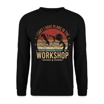 Funny Welder Welding Retro Gift - Unisex Sweatshirt - black - Front - Alina (178cm) & Michal (187cm)