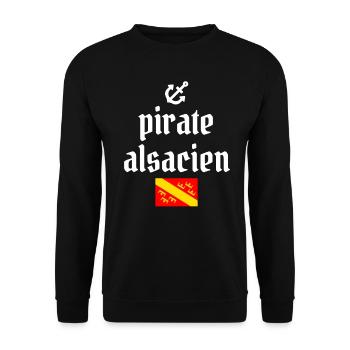 pirate alsacien cadeau alsace humour - Sweat-shirt Unisexe - noir - Devant - Alina (178cm) & Michal (187cm)