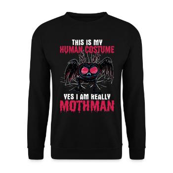 Mottenmann Gift - Unisex Sweatshirt - black - Front - Alina (178cm) & Michal (187cm)
