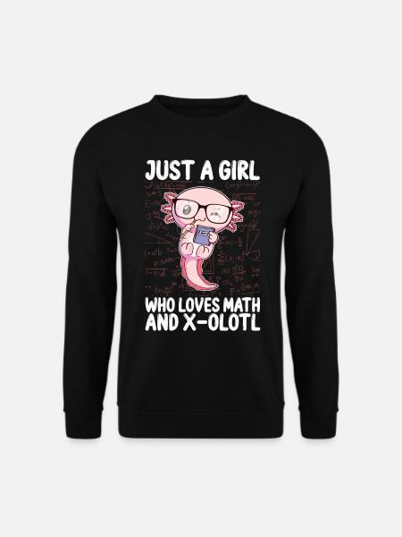 Funny Math Kawaii Axolotl Gift - Unisex Sweatshirt - black