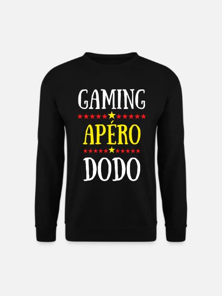 gaming apéro dodo - Sweat-shirt Unisexe - noir