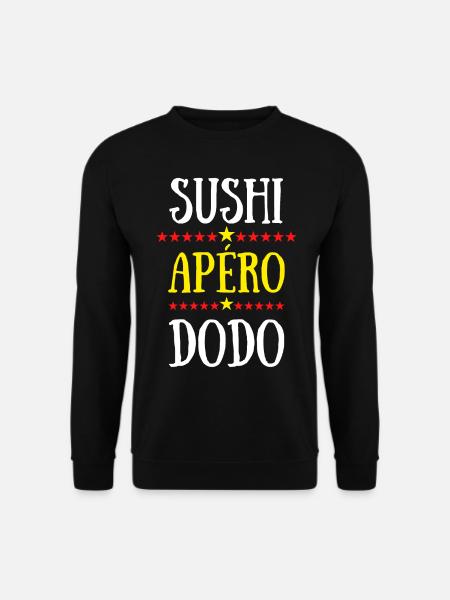 sushi apéro dodo - Sweat-shirt Unisexe - noir