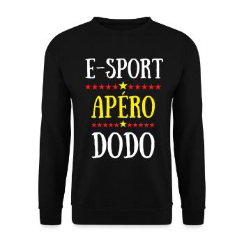 ESport apéro dodo - Sweat-shirt Unisexe - noir - Devant - Alina (178cm) & Michal (187cm)