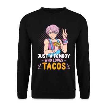 Femboy Gift - Unisex Sweatshirt - black - Front - Alina (178cm) & Michal (187cm)