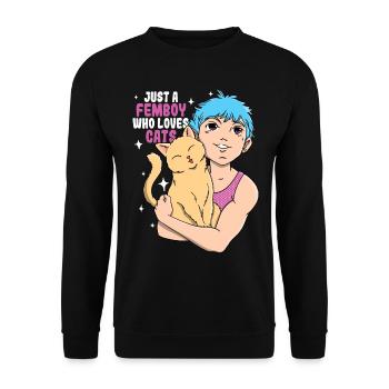 Femboy Gift - Unisex Sweatshirt - black - Front - Alina (178cm) & Michal (187cm)