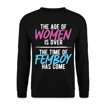 Funny Femboy Gift - Unisex Sweatshirt - black - Front - Alina (178cm) & Michal (187cm)