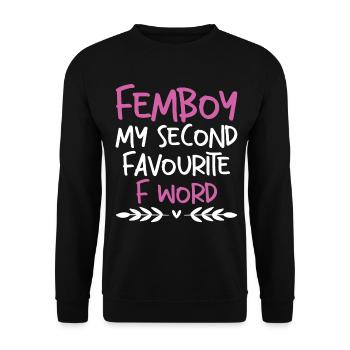 Funny Femboy Gift - Unisex Sweatshirt - black - Front - Alina (178cm) & Michal (187cm)