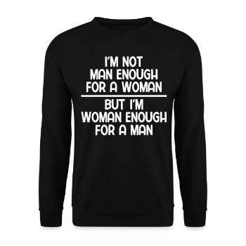 Funny Femboy Gift - Unisex Sweatshirt - black - Front - Alina (178cm) & Michal (187cm)