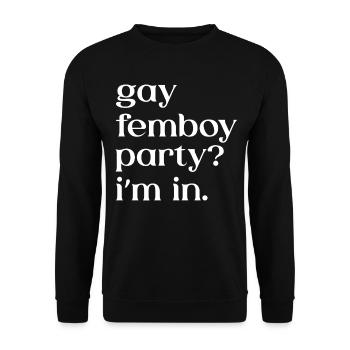 Funny Femboy Gift - Unisex Sweatshirt - black - Front - Alina (178cm) & Michal (187cm)