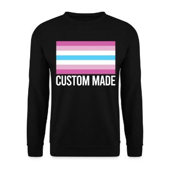 Femboy Flag Gift - Unisex Sweatshirt - black - Front - Alina (178cm) & Michal (187cm)
