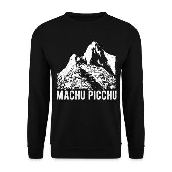 Machu Picchu Peru Inca Gift - Unisex Sweatshirt - black - Front - Alina (178cm) & Michal (187cm)