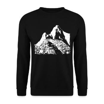 Machu Picchu Peru Inca Gift - Unisex Sweatshirt - black - Front - Alina (178cm) & Michal (187cm)