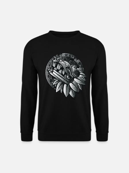 Quetzalcoatl Azteken Gefiederte Schlange Maya Inka - Unisex Pullover - Schwarz