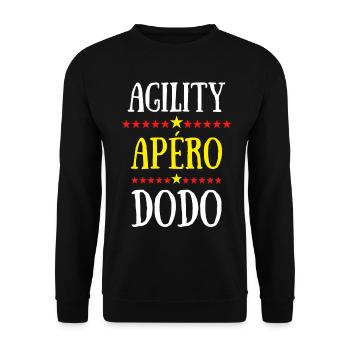 agility apéro dodo - Sweat-shirt Unisexe - noir - Devant - Alina (178cm) & Michal (187cm)
