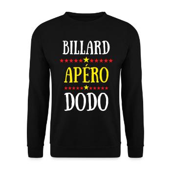 billard apéro dodo - Sweat-shirt Unisexe - noir - Devant - Alina (178cm) & Michal (187cm)