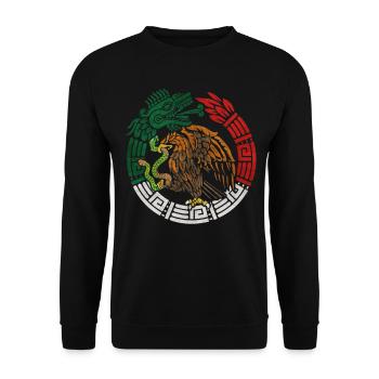 Quetzalcoatl Ouroboros Aztec Feathered Schla - Unisex Sweatshirt - black - Front - Alina (178cm) & Michal (187cm)