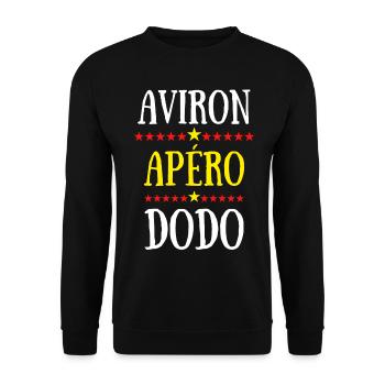 aviron apéro dodo - Sweat-shirt Unisexe - noir - Devant - Alina (178cm) & Michal (187cm)