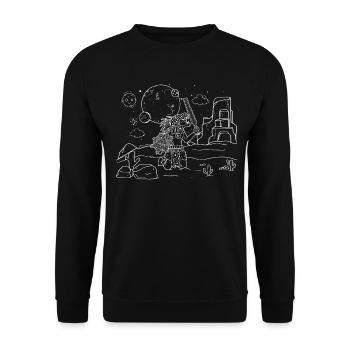 Azteken-Jaguar-Krieger Maya-Inka - Unisex Pullover - Schwarz - Vorne - Alina (178cm) & Michal (187cm)