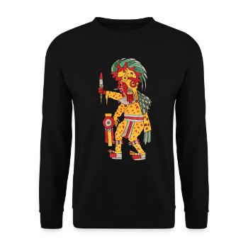 Xipe Totec Aztec God Nahuatl Maya Inca Tol - Unisex Sweatshirt - black - Front - Alina (178cm) & Michal (187cm)