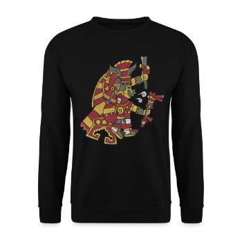 Chalchiuhtlicue Déesse aztèque de l’eau Maya Inca - Sweat-shirt Unisexe - noir - Devant - Alina (178cm) & Michal (187cm)