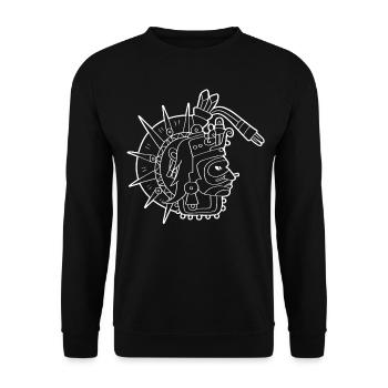 Tonatiuh Aztec God Sun God Maya Inca Toltecs - Unisex Sweatshirt - black - Front - Alina (178cm) & Michal (187cm)