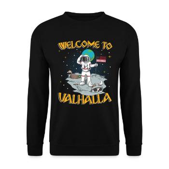 Welcome to Valhalla - Unisex Pullover - Schwarz - Vorne - Alina (178cm) & Michal (187cm)