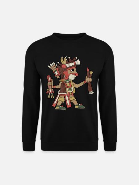 Ahuiateteo Aztekengott Maya Inka Tolteken - Unisex Pullover - Schwarz