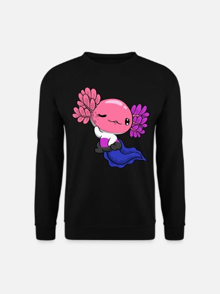 Genderfluid Pride Genderfluid Drapeau Kawaii Axolot - Sweat-shirt Unisexe - noir